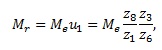 Rotation moment of the driven shaft    