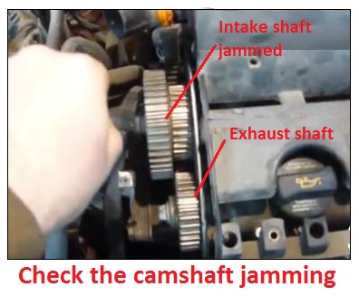 Check the camshaft jamming