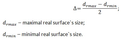 deviations of the cylindrical surfaces calculations