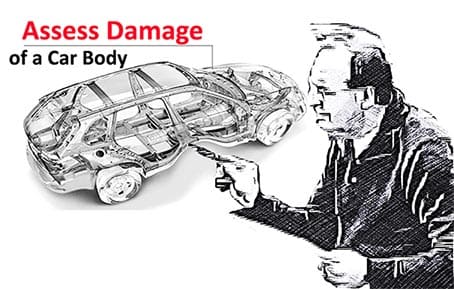 Assess damage of a car body