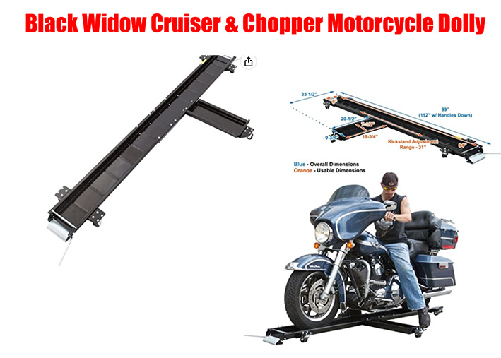 Black Widow Cruiser & Chopper Motorcycle Dolly