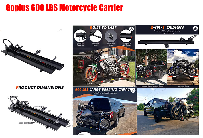 Goplus 600 LBS Motorcycle Carrier