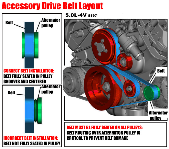 Drive belt layout