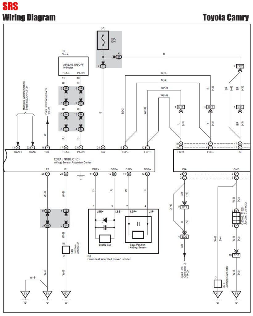 SRS Wiring Diagram Toyota