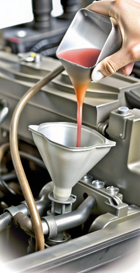 Topping up, draining and refilling automatic transmission fluid