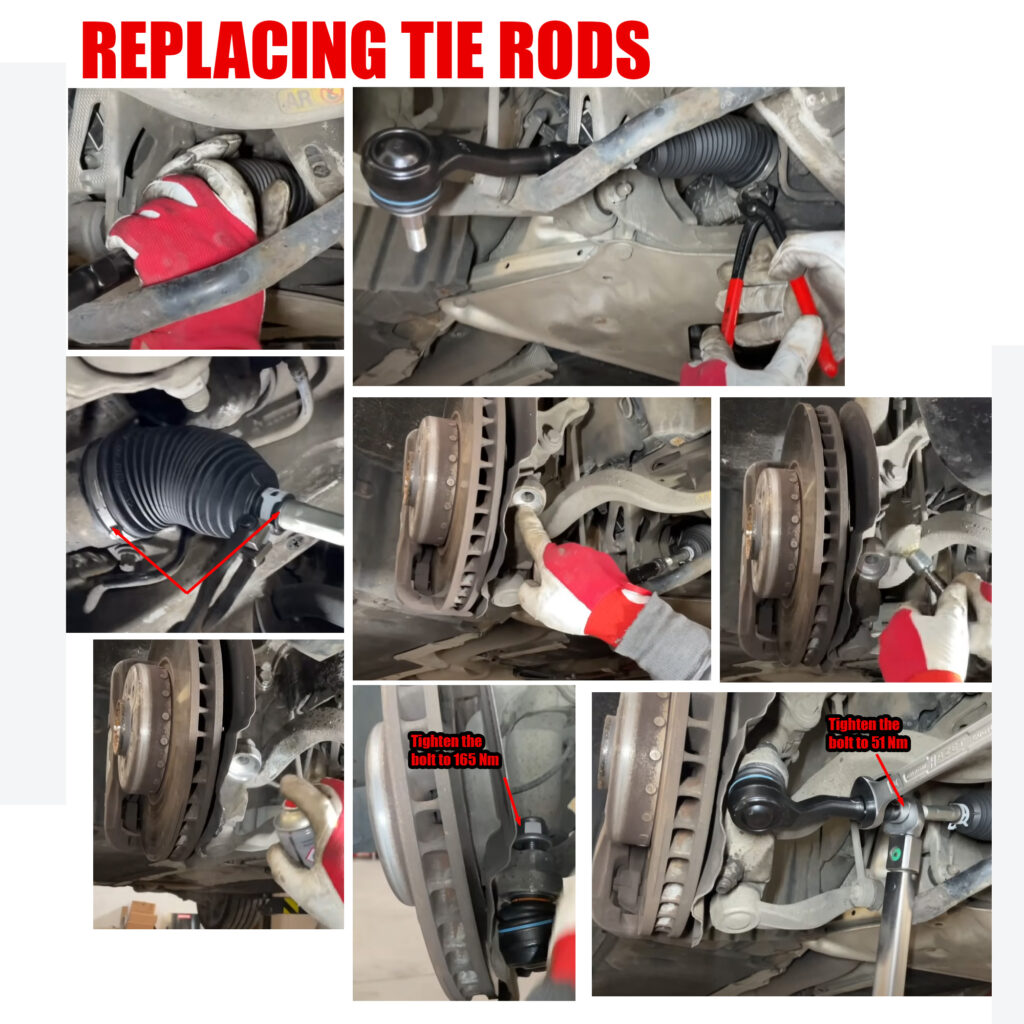 TIE ROD REPLACEMENT BMW E60 535 Diesel 2008 210 kw